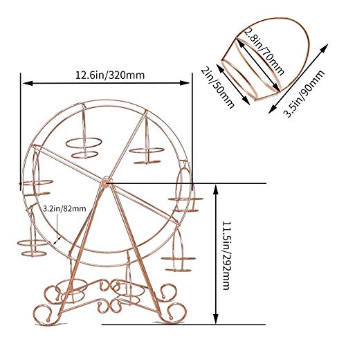 Soporte De Exhibición De Cupcakes Portador De Soporte para Postres De Cupcake De Noria Y Cupcakes para Fiestas Cumpleaños Bodas Y Más