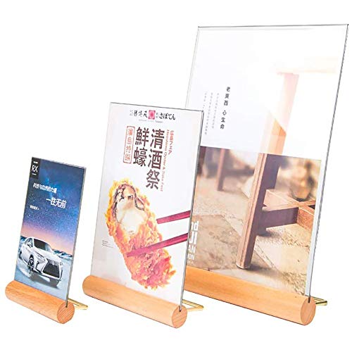 Soportes De Acrílico para Carteles, A4/5/6 En Forma De T, De Doble Cara Ideal para Promociones Restaurantes Marcos De Fotos Documentos Y Más