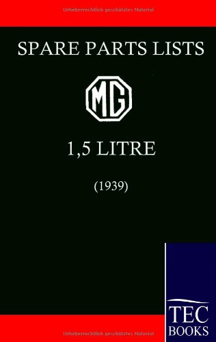 Spare Parts List for the MG 1 1/2 Litre (1939)