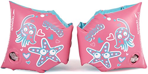 Speedo Sea Squad Armbands Aprender a Nadar, Unisex niños, Rosa Vegas/Azul Bali, One Size