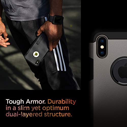 Spigen Funda Tough Armor Compatible con Apple iPhone XS/X, Doble Capa y Protección Extrema contra caídas - Bronce