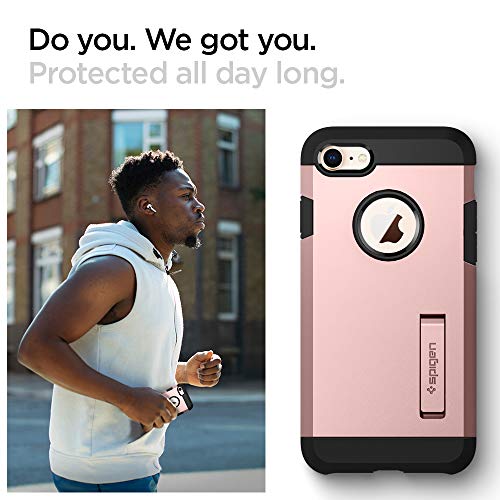 Spigen Tough Armor 2 Extrema protección y Tecnología de cojín de aire con Kickstand para iPhone 7 (2016) y iPhone 8 (2017) [Oro Rosa]