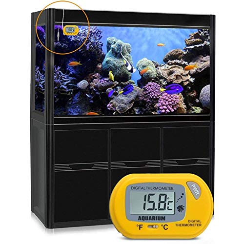 STARPIA 3 PCS Termómetro Digital para Nevera y Congelador, Monitor LCD de Temperatura con Termómetro Digital y Sonda Externa para refrigerador congelador refrigerador Acuario (Amarillo)