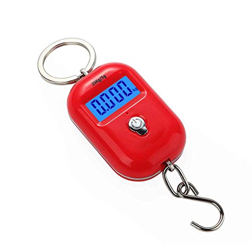 Steelyard LCD Digital Hanging Scale Mini balanza electrónica de gancho de equipaje LCD Backlight Kitchen Steelyard 25Kg x 5g censhaorme