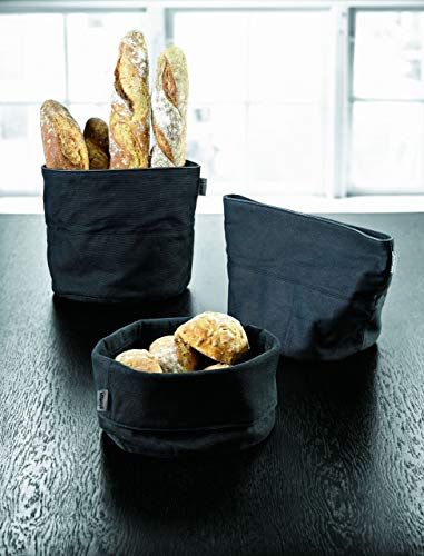 Stelton 1320 - Bolso de pan, negro / negro, 23 x 23 x 21 cm