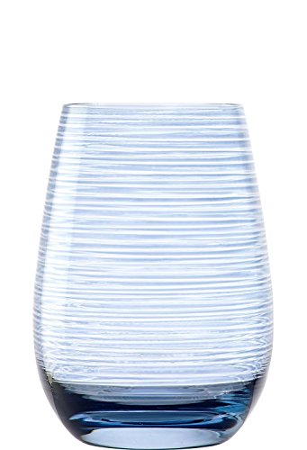 Stölzle Lausitz Twister - Vaso (8,5 cm), Color Gris y Azul