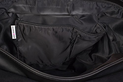 styleBREAKER Bolso de Mano Estilo Bolera con diseño de EE.UU, Calavera y estrás Negro, Bolso de Mano, señora 02012051, Color:Negro