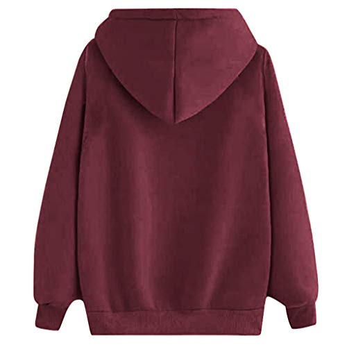 Sudadera con Capucha de Manga Larga Estampada con Letra Informal de Moda para Mujer Liquidación Venta Letras de Las Mujeres Imprimir Patchwork Sudadera con Capucha Sudaderas con Capucha