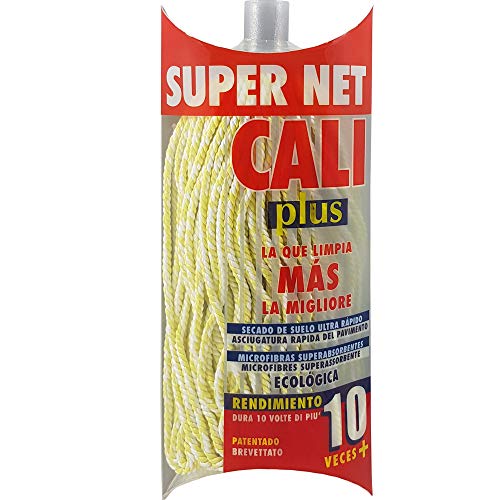 Super Net Cali Fregona de Microfibras Bicolor (Amarilla, 1)