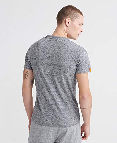 Superdry Orange Label Vntge Emb S/s tee Camiseta, Gris (Flint Steel Grit A3z), Medium para Hombre