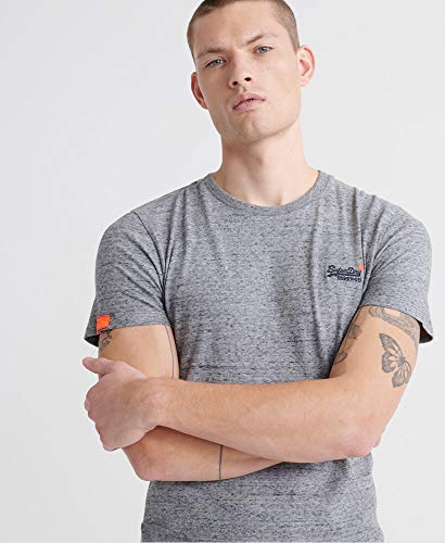 Superdry Orange Label Vntge Emb S/s tee Camiseta, Gris (Flint Steel Grit A3z), Medium para Hombre