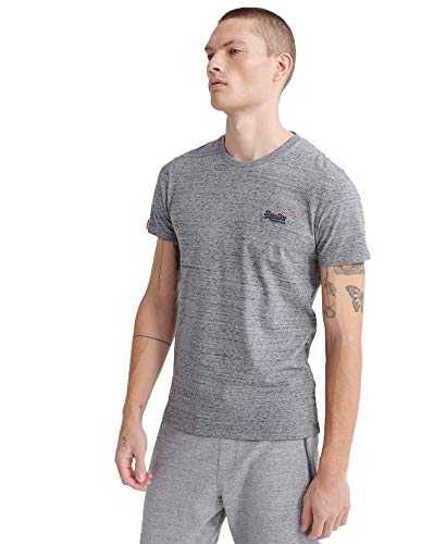 Superdry Orange Label Vntge Emb S/s tee Camiseta, Gris (Flint Steel Grit A3z), Medium para Hombre