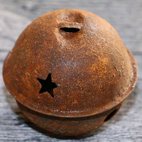 SUPVOX 12 Piezas de cascabeles de Navidad de Metal Oxidado con Recortes de Estrellas Decoraciones oxidadas de árboles de Navidad para Manualidades navideñas