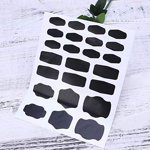 SUPVOX 25pcs Pegatinas de pizarra Etiquetas para etiquetar tarros Fiestas de artesanía Bodas y organizar su cocina casera