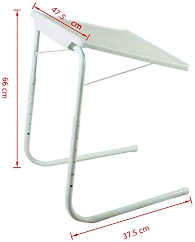 SVE Mesa Auxiliar Plegable Ajustable - Adaptable a 18 Posiciones Diferentes (6 Alturas y 3 ángulos Distintos)