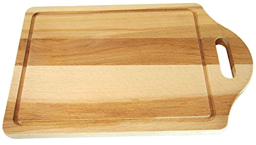 Tabla de cortar colgante de madera de haya, para cocina, de 30,5 x 20 x 1,5 cm