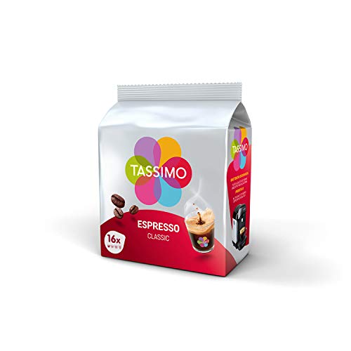 Tassimo Café Selección - Café Long Classic/Espresso Classic/Petit-Déjeuner Classic Cápsulas de Café - 6 Paquetes (96 Porciones)