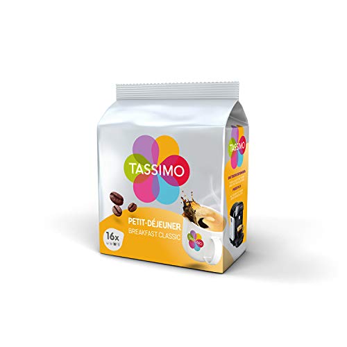 Tassimo Café Selección - Café Long Classic/Espresso Classic/Petit-Déjeuner Classic Cápsulas de Café - 6 Paquetes (96 Porciones)