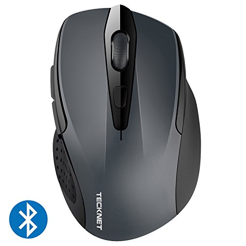 TECKNET Ratón Inalámbrico Bluetooth, Pro Wireless Mouse con Indicador de Batería, 5 Niveles dpi, 2600/2000/1600/1200/800 dpi, Óptico, 5 Botones, 24 Meses Duración de Batería