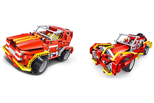 Tekno Toys 85000011 – Active Bricks RC 2 in1 SUV y Roadster, Rojo