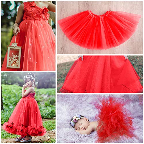 Tela de tul: 274 cm (108") x (18,28 metros) Red Wide Mesh Red Tulle para faldas tutú, arcos, sillas de boda, arcos, regalos para fiestas, decoración de la mesa para banquetes