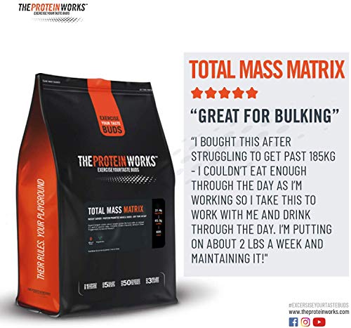 THE PROTEIN WORKS Total Mass Matrix | Ganancia Muscular | Para Ganar Masa| Fresas con Nata | 2kg