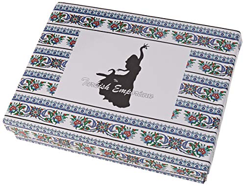 The Turkish Emporium Juego de 12 platillo de café de porcelana otomano turco árabe estilo griego auténtico espresso