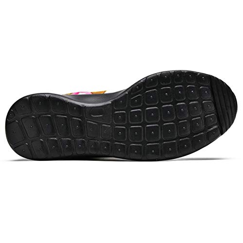 TIZORAX Zapatillas de correr para hombres corona de flores pequeño patito moda zapatillas de deporte malla transpirable caminando senderismo tenis zapato, color Multicolor, talla 39 1/3 EU