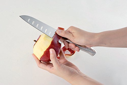 Todo el acero inoxidable SANTOKU HOTYO Japanese utility Cuchillo de cocina Nadeshiko patrón