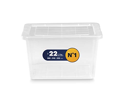 TODO HOGAR - Caja Plástico Almacenaje Grandes Multiusos - Medidas 395 x 310 x 225mm - Capacidad de 22 litros (5)