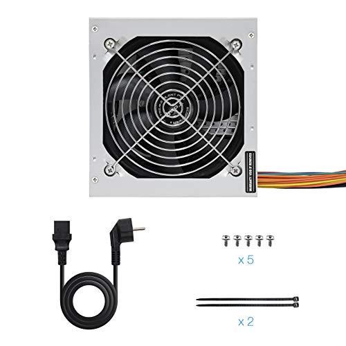 TooQ TQEP-500SP - Fuente de Alimentacion Ecopower II de 500W con PFC Pasivo, Ventilador silencioso de 120mm con control automatico de velocidad