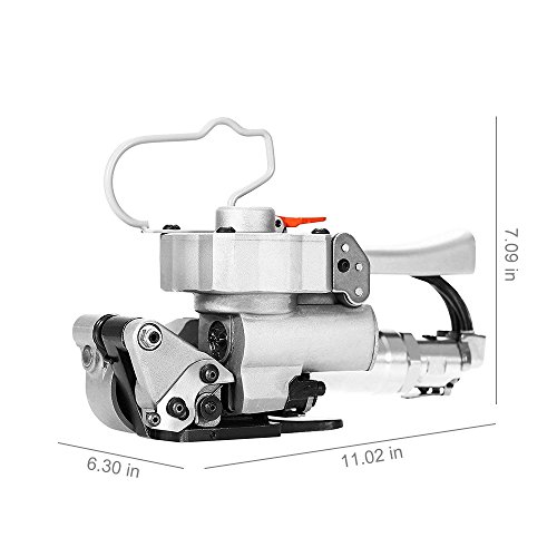 TOPQSC Máquina neumática de flejado Máquina de envasado manual para PP y PET Máquinas flejadoras portátiles 1/2 pulgada a 3/4 pulgada (13~19 mm) Tensión máxima: 3500N