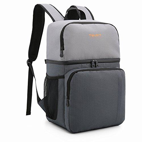 TOURIT - Mochila Nevera Isotermica Mochila Térmica, Mochila Portatil Almuerzo de Doble Capa, Ligera, Impermeable, para Hombres, Mujeres, Trabajo, Picnic, Camping, Senderismo 28 L