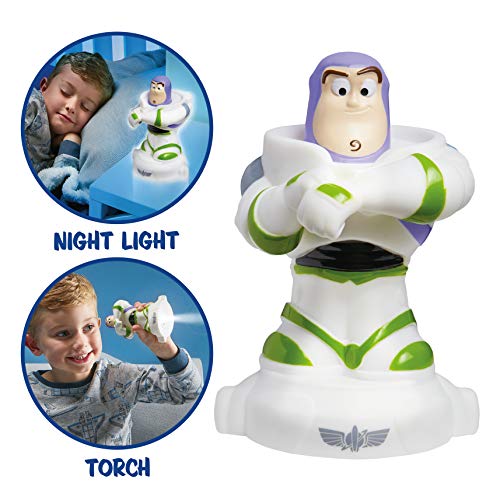 Toy Story Buzz Lightyear GoGlow Buddy - Luz nocturna y antorcha, color blanco