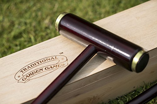 Traditional Garden Games. Kit de croquet de calidad Royal York en caja de madera.