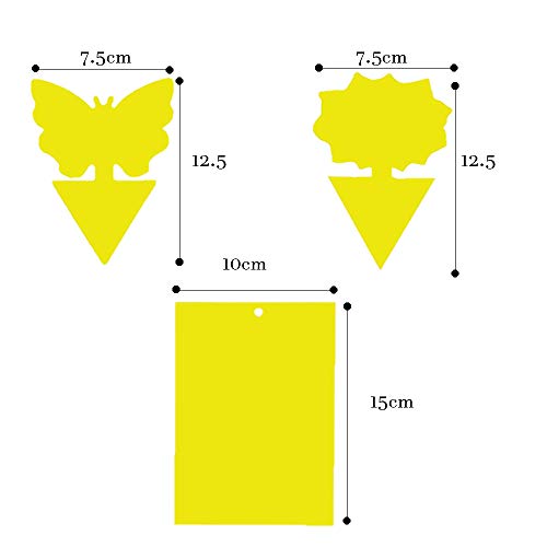 TUXUNQING 44 Piezas Fly Catcher, Trampa para Moscas, Trampa para Moscas de la Fruta, Pegatinas de Moscas de Papel, trampas Adhesivas de Doble Cara, trampas para Insectos Adhesivas.