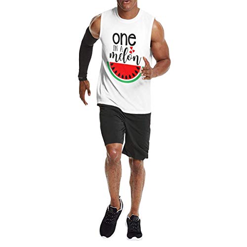 TYUHN One in A Melon Mans Gym Sports Camiseta sin Mangas con Cuello Redondo Chaleco para Correr