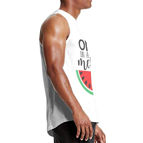 TYUHN One in A Melon Mans Gym Sports Camiseta sin Mangas con Cuello Redondo Chaleco para Correr