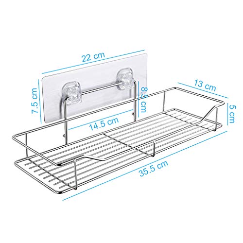 ubeegol Estante para Ducha Adhesivo Estantería Ducha sin Taladro Acero Inoxidable Estantes Cesta Autoadhesivo Estanteria Organizador para Baño y Cocina, No se Oxida