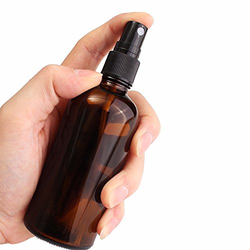 ulofpc Botellas vacías de Vidrio ámbar (7 Piezas) - Envases rellenables para aceites Esenciales, Productos de Limpieza o aromaterapia