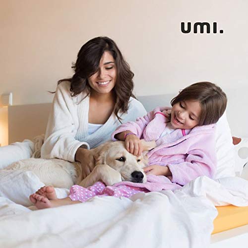 UMI. by Amazon - Sábana lisa 100% satén de algodón, tamaño Super King, 300 hilos, piedra pómez, supersuave y cómoda, calidad de hotel, transpirable, lavable a máquina