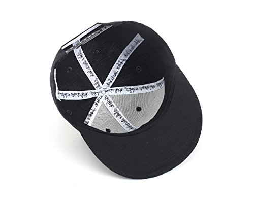 UNDERGROUND KULTURE Plain Flat Peak Snapback Gorra de béisbol Negro