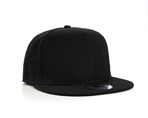 UNDERGROUND KULTURE Plain Flat Peak Snapback Gorra de béisbol Negro