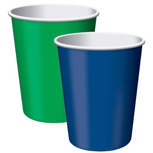 Unique Party- Paquete de 14 vasos de papel, Color oro, 266 ml (33246)