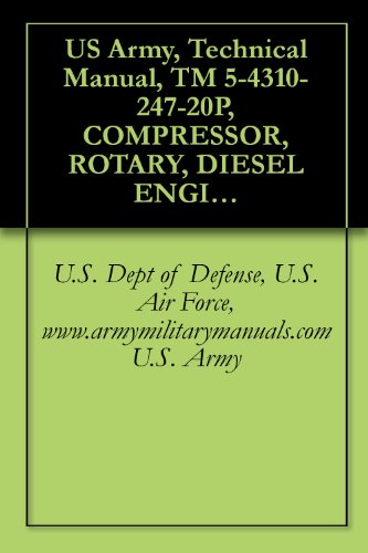 US Army, Technical Manual, TM 5-4310-247-20P, COMPRESSOR, ROTARY, DIESEL ENGINE DRIVEN, AIR, TRAILER MTD, 250 100 PSI, (JOY MODEL RPV 250-DC20MSI), (FSN ... manauals, special forces (English Edition)