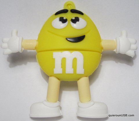 USB 16gb Goma Chocolate Amarillo Emanems (16GB)