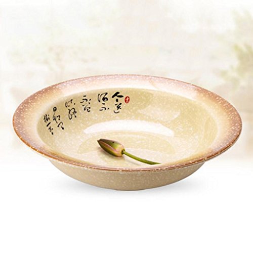 Utensilios Liuyu Cocina Inicio Porcelana de imitación hervida Fish Bowl Soup Bowl Hotel Gran Soup Basin Plato Bowl Espeso Pickled Pescado Bowl Diámetro 35,5 cm