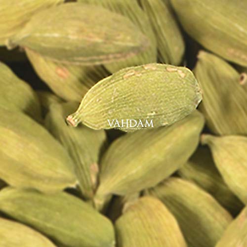 Vainas Enteras Cardamoma - Verde Puro, Frescos y Sabroso, Cosecha, 100% Puro Indio (7.05oz/200g)