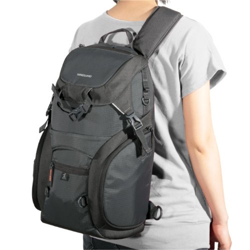 Vanguard Adaptor 45, Mochila para Cámaras Réflex/DSLR y Accesorios (para Diestros y Zurdos), 240 mm (sin Compartimento para Portátil), Gris