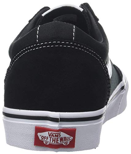 Vans Ward Canvas, Zapatillas Hombre, Negro ((Suede/Canvas) Black/White C4R), 44.5 EU